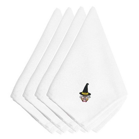 CAROLINES TREASURES Halloween Witches Face Embroidered Napkins, Set of 4 EMBT3811NPKE